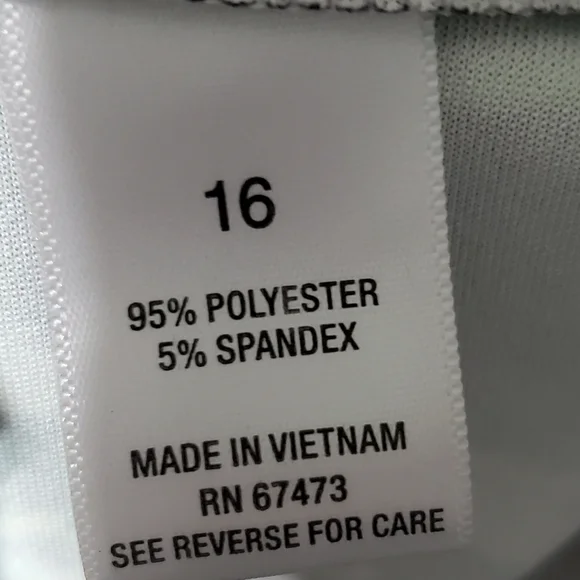 Dress Barn Fit and Flare Green and Blue Floral Print Stretch Women's Size 16 - Picture 6 of 6